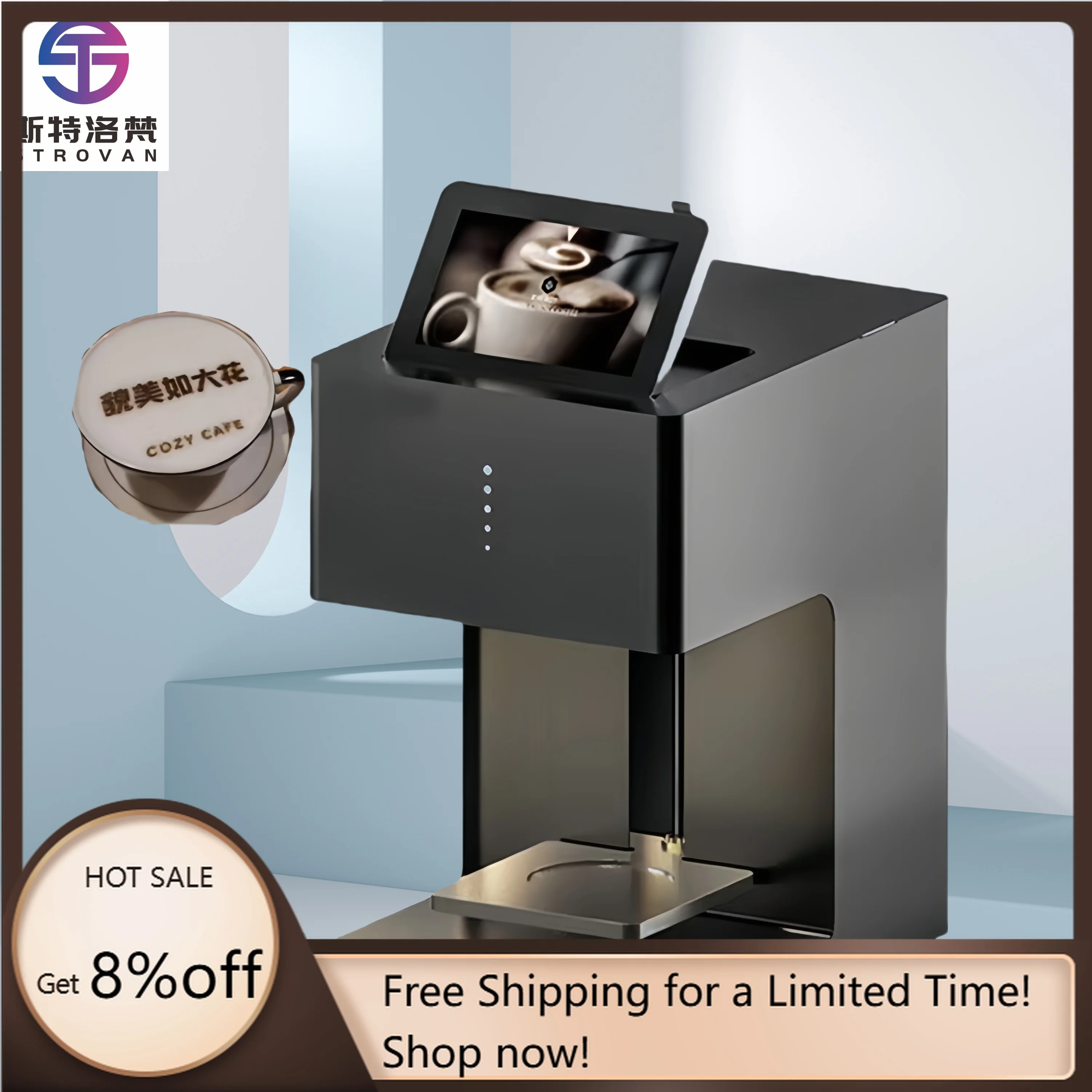 STLF JW الإبداعية المنزل الخبز الغذاء الفن الصالحة للأكل خرطوشة الحبر القهوة والملصقات آلة طابعة نافثة للحبر جديد #1