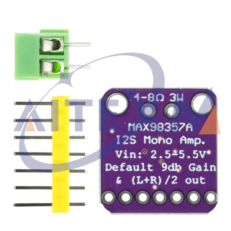 Max98357 max98357 bga i2s 3w classe amplificador interface de fuga módulo decodificador dac placa de áudio sem filtro para raspberry pi esp32