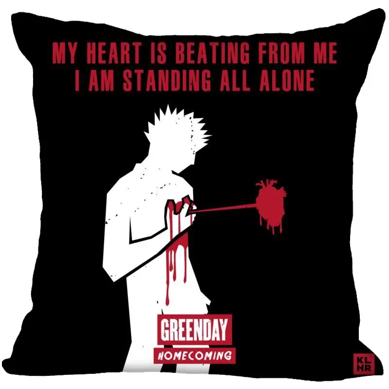 Green Day Pillow Case For Home Decorative Pillows Cover Invisible Zippered Throw PillowCases 45X45cm