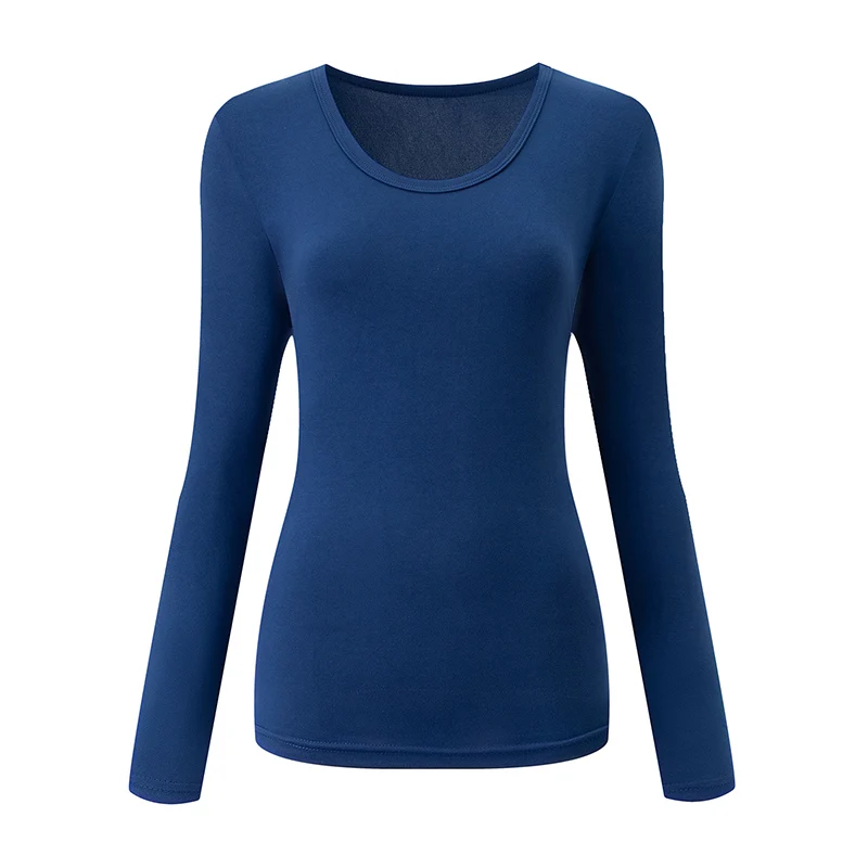 3-Piece Set Of Women's Long Sleeves For Autumn Warm Comfortable Casual Fashionable Low Neck Long Sleeved Top For Home Wear view 5