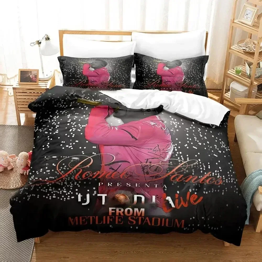 

3D Singer Romeo Santos Bedding set Printed Duvet Cover Pillowcase Single Double Queen Super King Size Sets Home