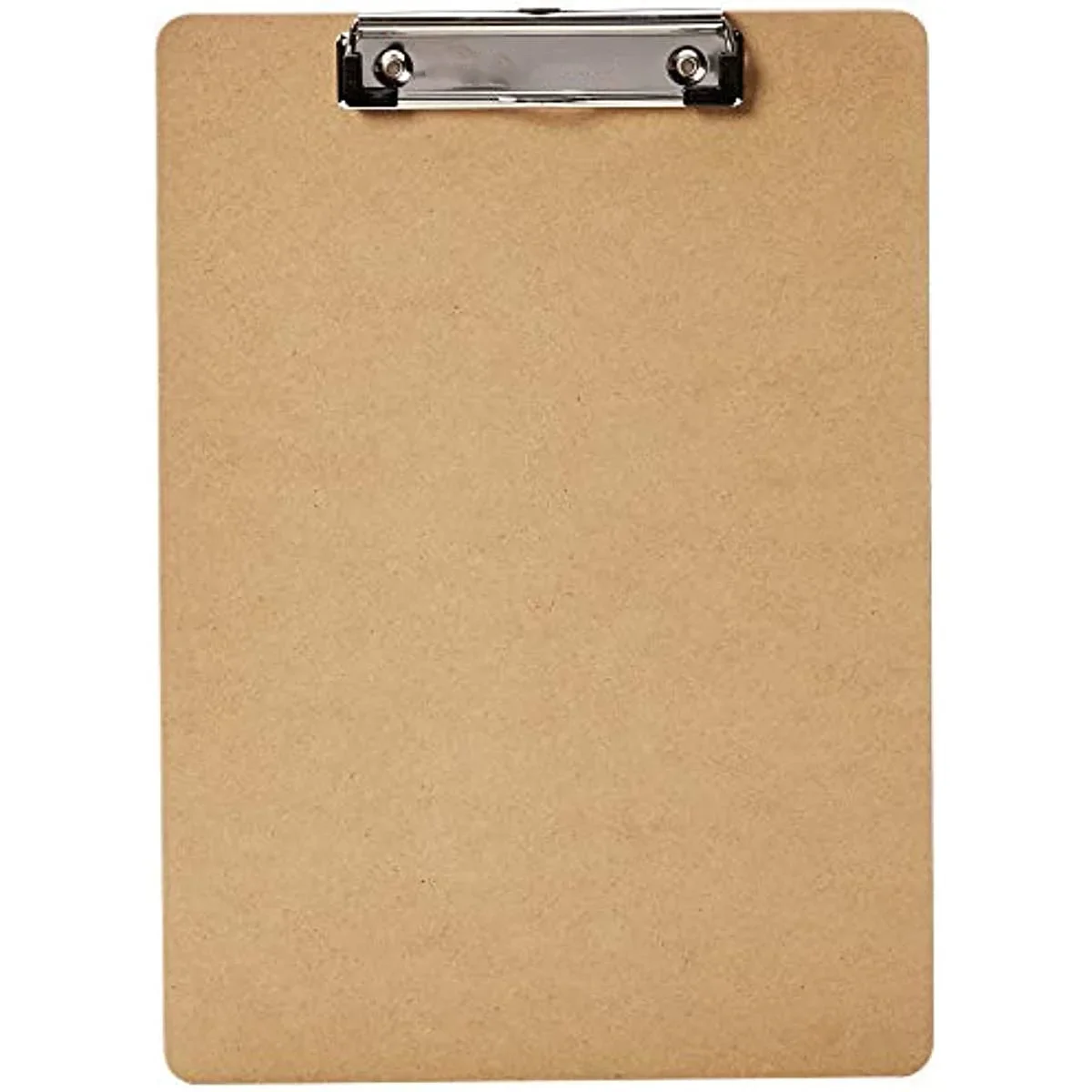 Basics Hardboard Office Clipboard Wooden file board clamp Writing pad for office memo folder- 6-Pack