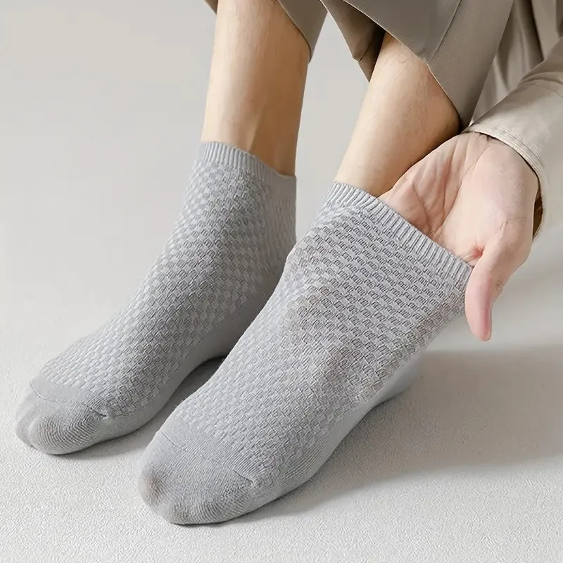 1/5 Paar Herren-Söckchen aus Bambusfaser, Business-Söckchen, Frühling und Sommer, leicht, atmungsaktiv, geruchsdicht, schweißabsorbierend, Freizeitsocken – Detail 4