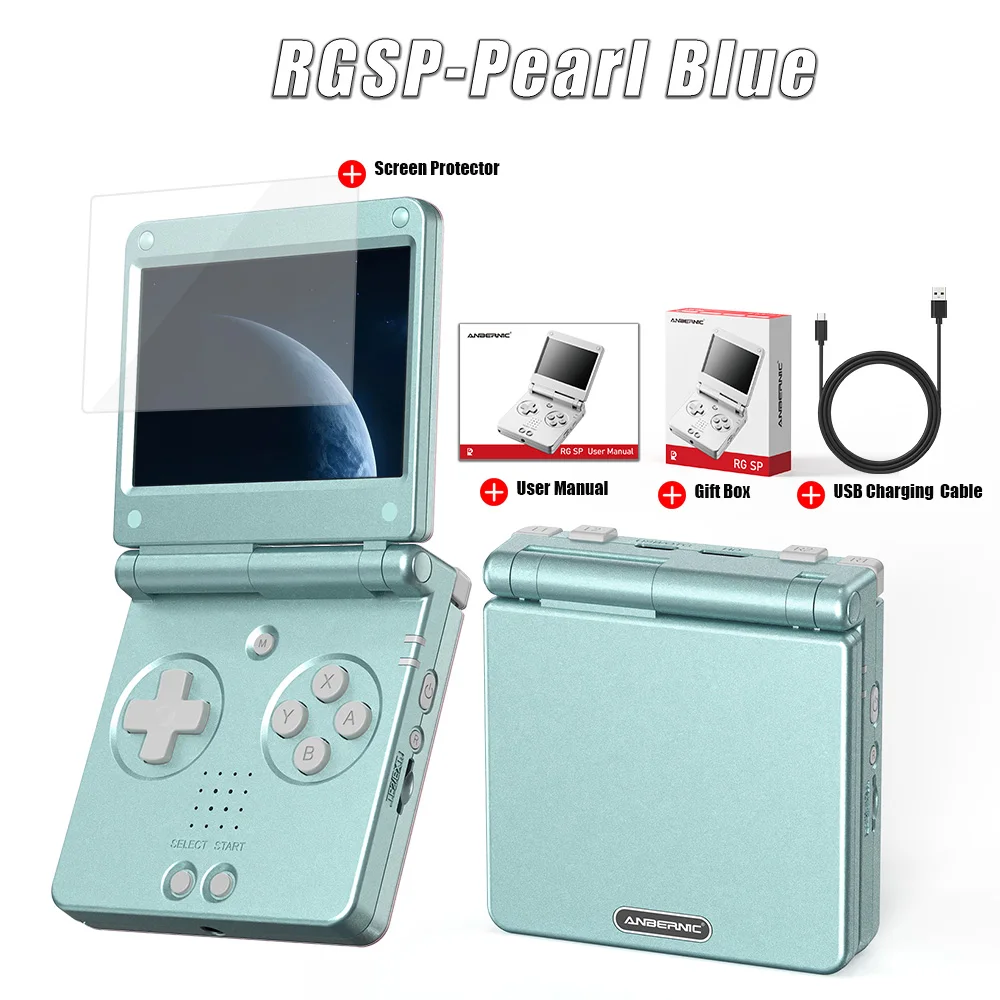 Anbernic RGSP 3.4'' IPS Screen Flip Handheld Console Linux System HDMI-compatible TV Output Clamshell Game Player 3300 mAh RG SP image 3