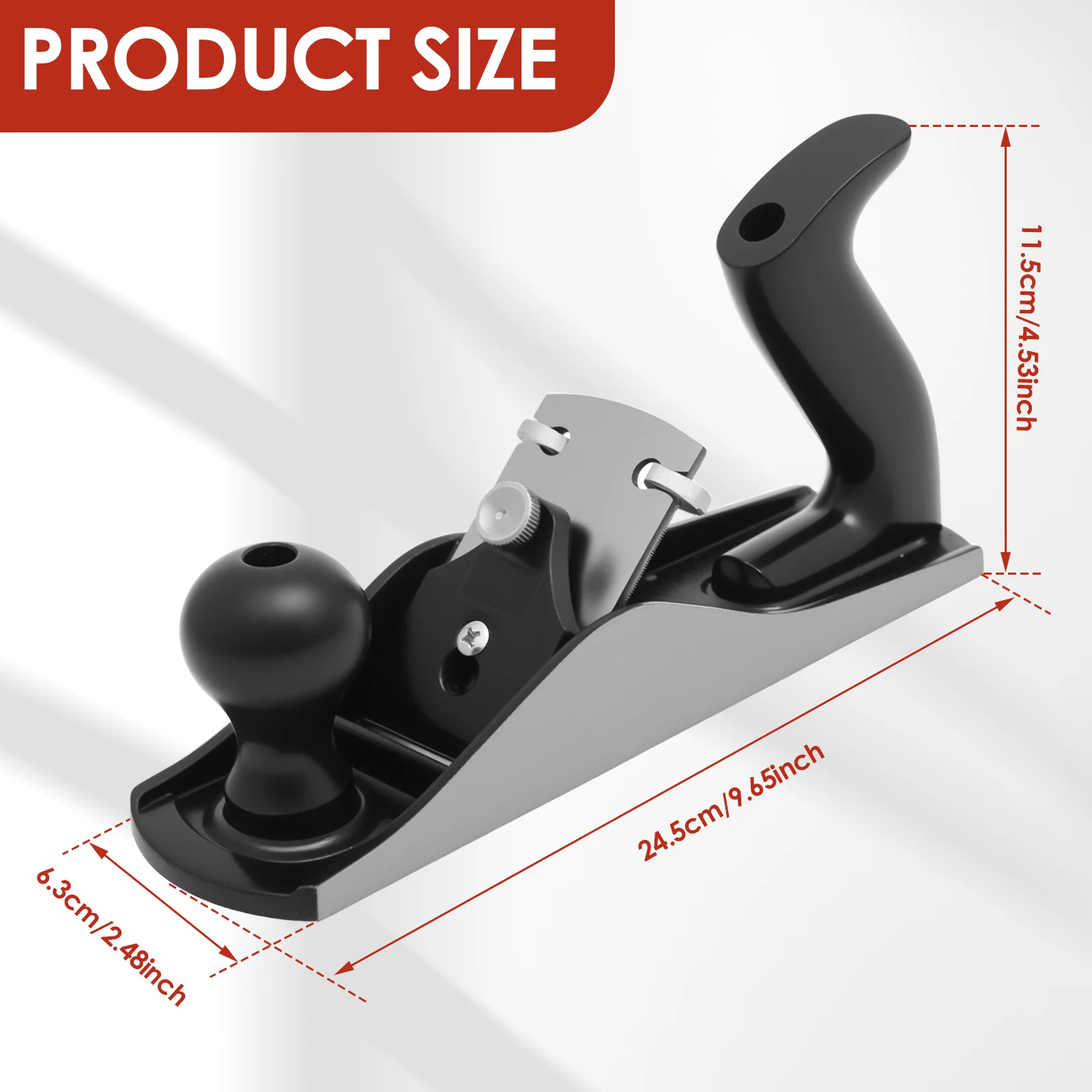 Carbon Steel Wood Planer Accurate Adjustment Hand Planer Precision Edging Mini Trimming Plane Labor Saving for Smoothing