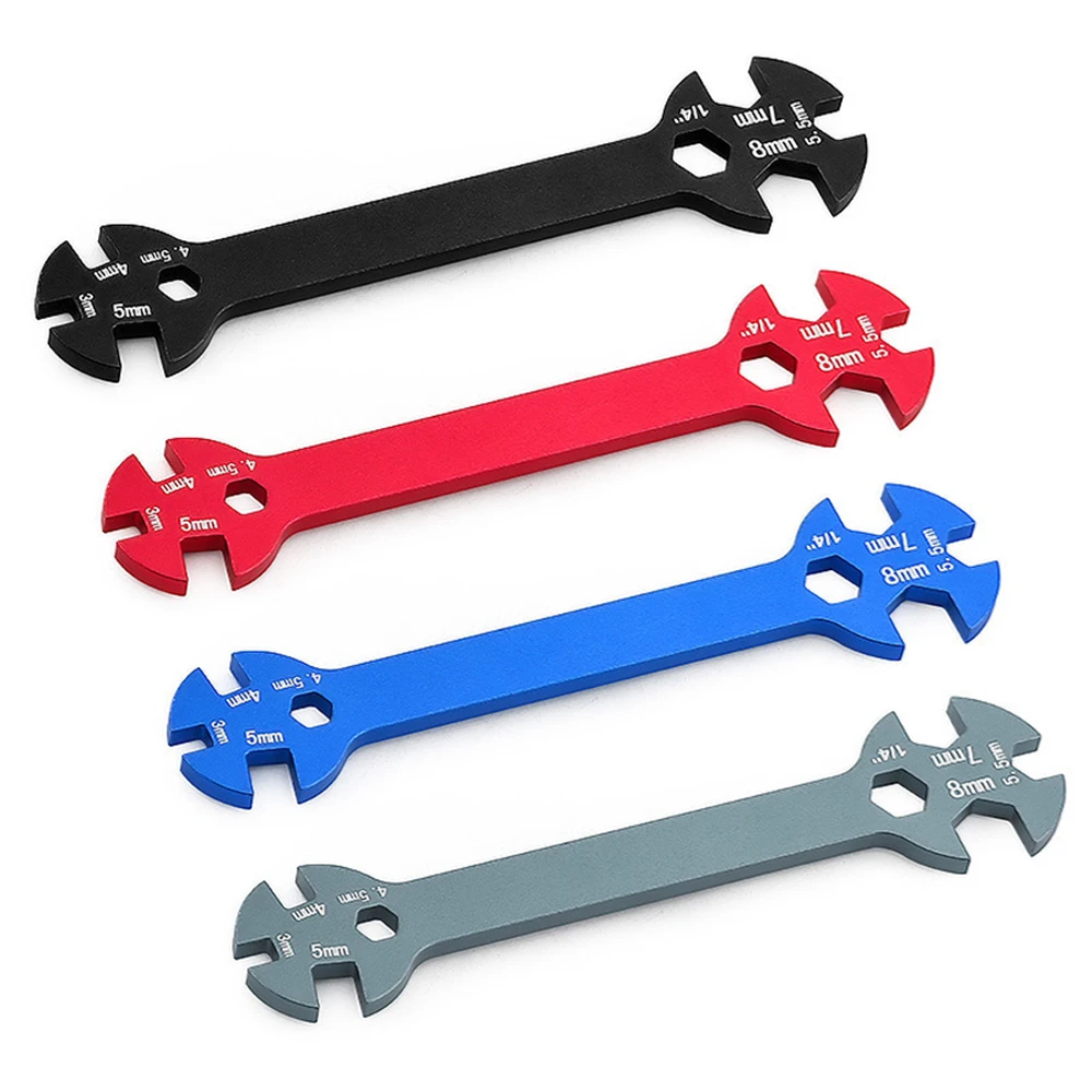 RC Multifunction Turnbuckle Repair Wrench 7075 Aluminum Alloy Spanner Tool for 3-8mm Turnbuckle And Nut