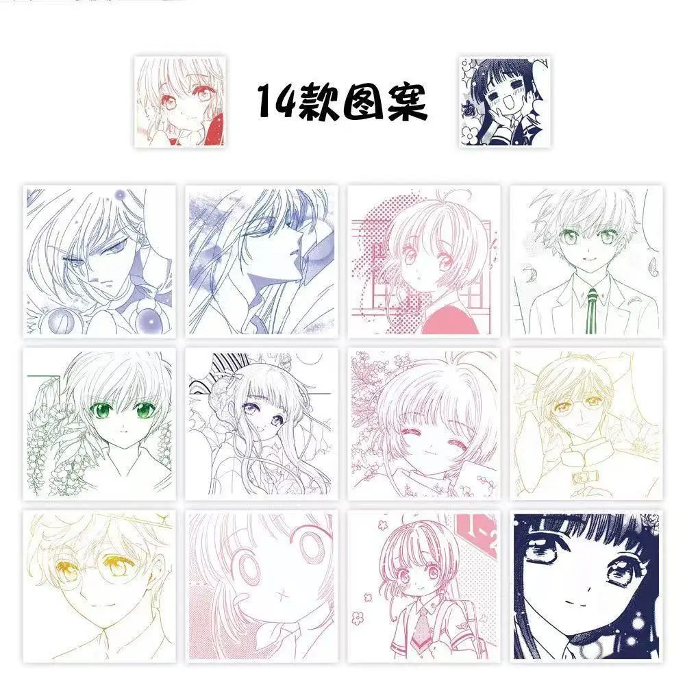 500pcs/Roll Anime Girl Cartoon Color Simple Drawing Sealing Stickers DIY PVC Laptop Decals Decoration Reward Gift Toy