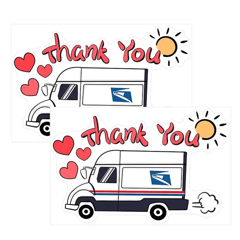 Mailbox Decals Vinyl Decal Stickers Eye-Catching Thank You Decal Self Adhesive Waterproof Mailbox Stickers Home Decor