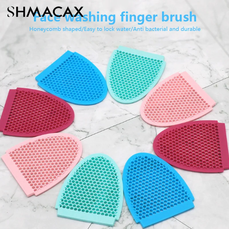 Double-Sided Manual Facial Cleansing Brush Silicone Scrubbers Food Grade Deep Wash Pores Shrink Dead Skin Exfoliating