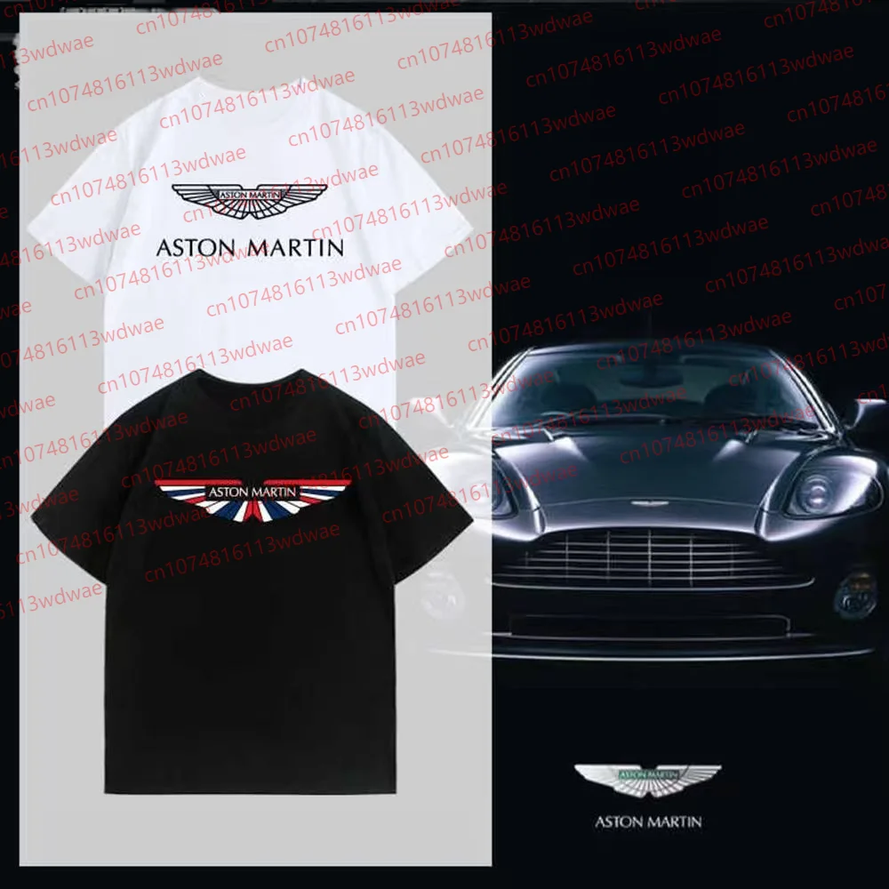 

Aston Martin T-Shirt Men 100% Pure Cotton Motorcycle T-Shirt Fernando Alonso 14 Racing Suit Super Racing Fan James Bond Tshirt