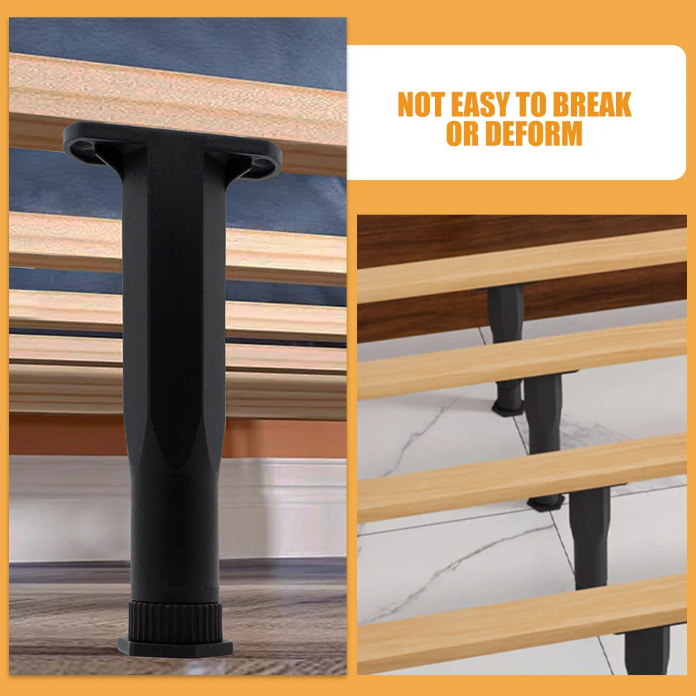 8 قطعة أرجل قطع الأثاث بارتفاع قابل للتعديل مادة البولي بروبيلين طاولة السرير دعم استبدال دعامة سرير عملية شديدة التحمل