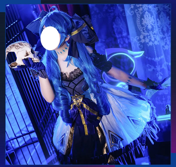 

CosplayGame Gwen Cosplay Costume Anime Game LoL Hallowed Seamstress Wig Sexy Woman Battle Lolita Uniform Halloween Loli Daily D