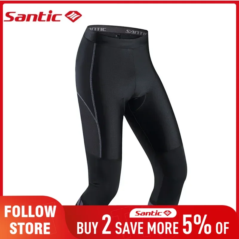 

Santic мужские брюки 3/4 весна-лето дышащая сетка 3/4 велосипедные шорты с 4D подкладкой быстросохнущие уличные шорты для горного велосипеда/дорожного байкера