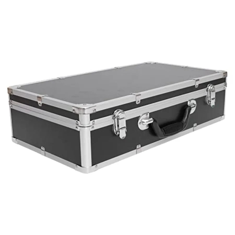 

22.6 Inch Aluminum Toolbox with Foam Inserts Portable Hard Case Organizer for Tools and Small Parts Non-Slip Handle Durable Sto