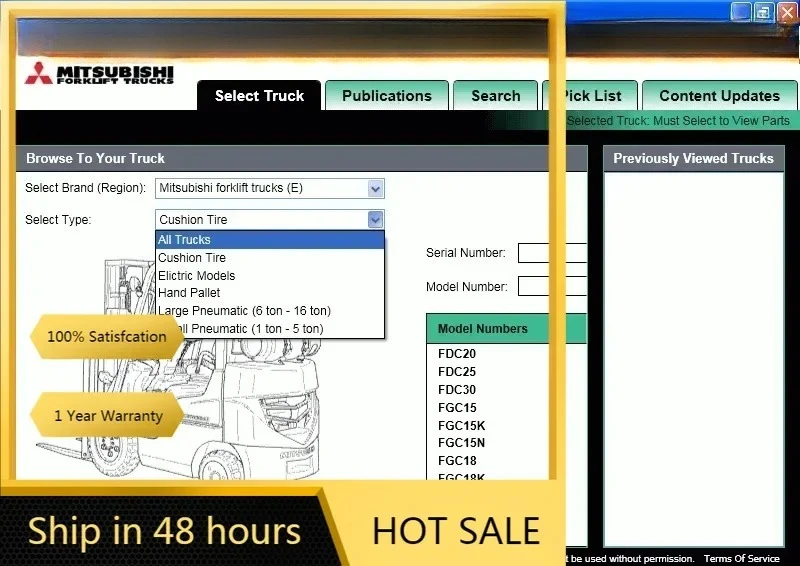 ForkLift Trucks 2024 Workshop Manuals for 666 [ MCFA MCFS MCFE ]