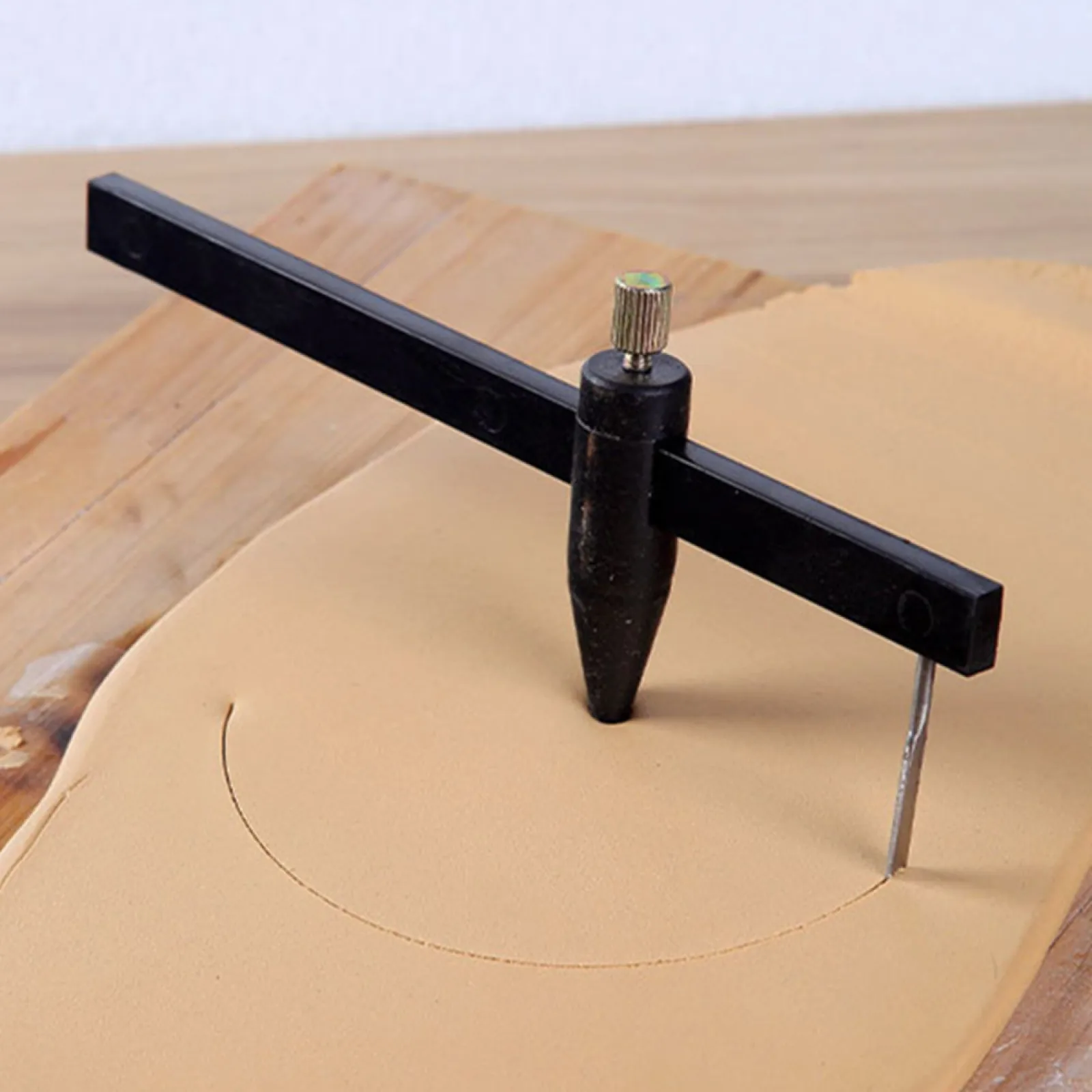 Plastic Compass Circle Cutter for Ceramic Pottery Clay Adjustable Round Cutting Tool Craft Measuring Accessories DIY