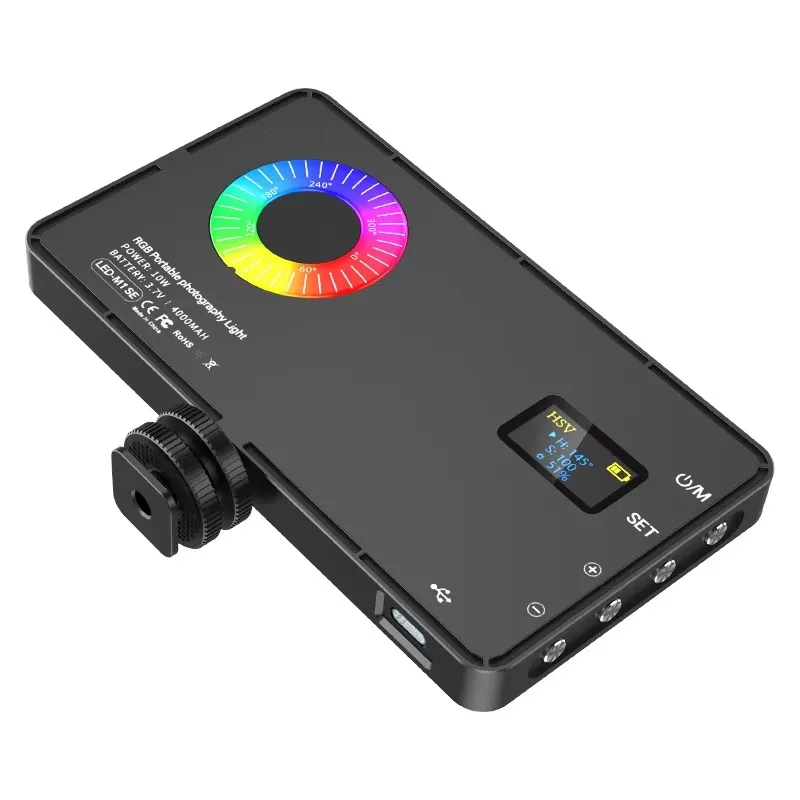 

Light Emitting Diode RGB Video Light Phone Clip LCD Filled Smartphone Photography Light