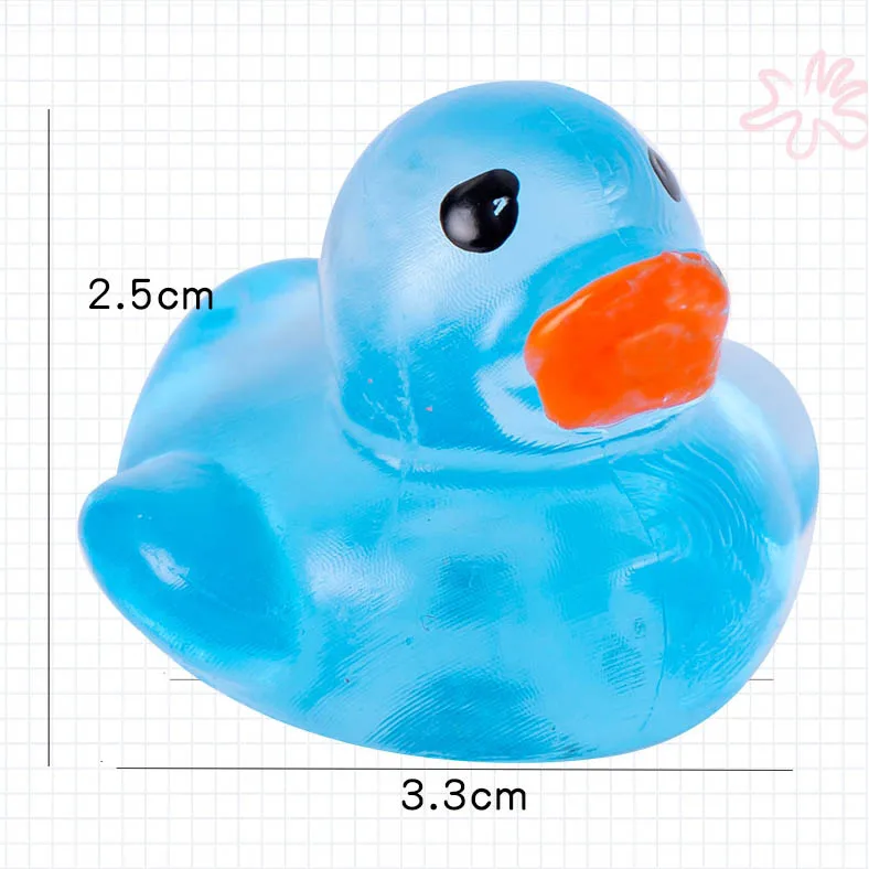 5 stks/zak Kristal Eend Sticky TPR Siliconen Zintuiglijke Speelgoed Mini Transparante Eend Stress Pinch Squeeze Speelgoed Nieuwe Fidget Speelgoed Geschenken