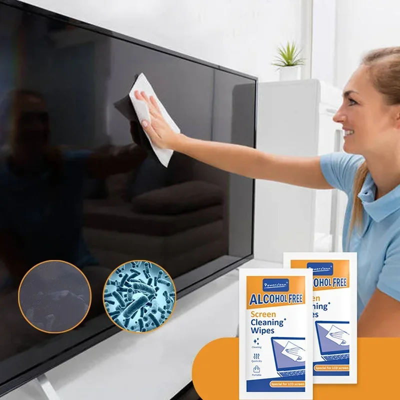 

40 Pack PC Cleaners Wipes - Dry and Wet Screen Cleaning Cloths for Cars, Phones, Tablets, Laptops, TVs and Monitors