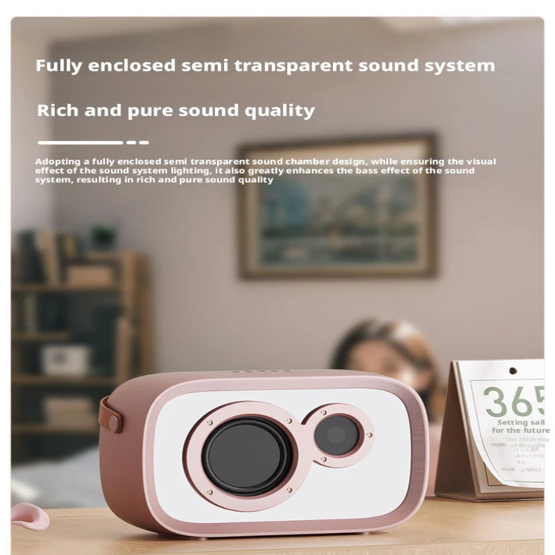 

LED Ambient Light Bluetooth Speaker Portable Stereo 2000mAh Long Battery Life Wireless Bluetooth Speaker for Home and Outdoor