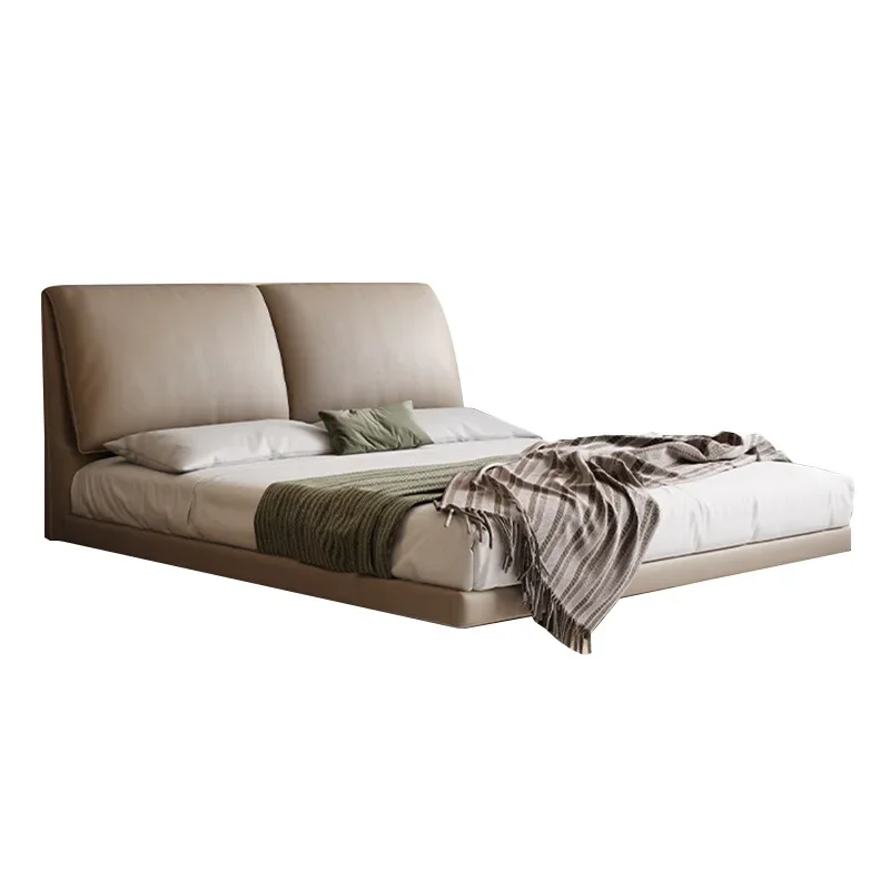 

Elephant ear hovering bed, Italian minimalist leather bed