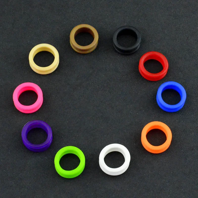 10 Pieces Salon Soft Silica Gel Hair Scissors Silicone Finger Ring Scissors Inserts Groomer Accessories Handle Ring Barber Shear