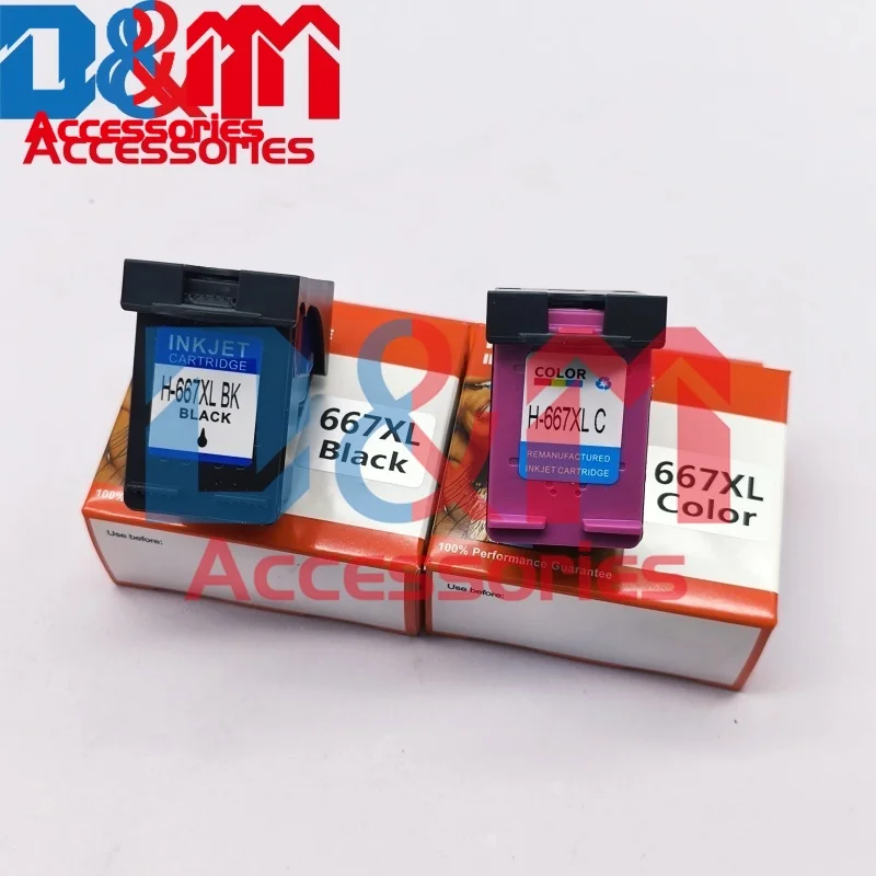 667XL Ink Cartridges compatible for HP 667 HP667 XL Compatible Deskjet 1275 2374 2375 2376 2775 2776 6475
