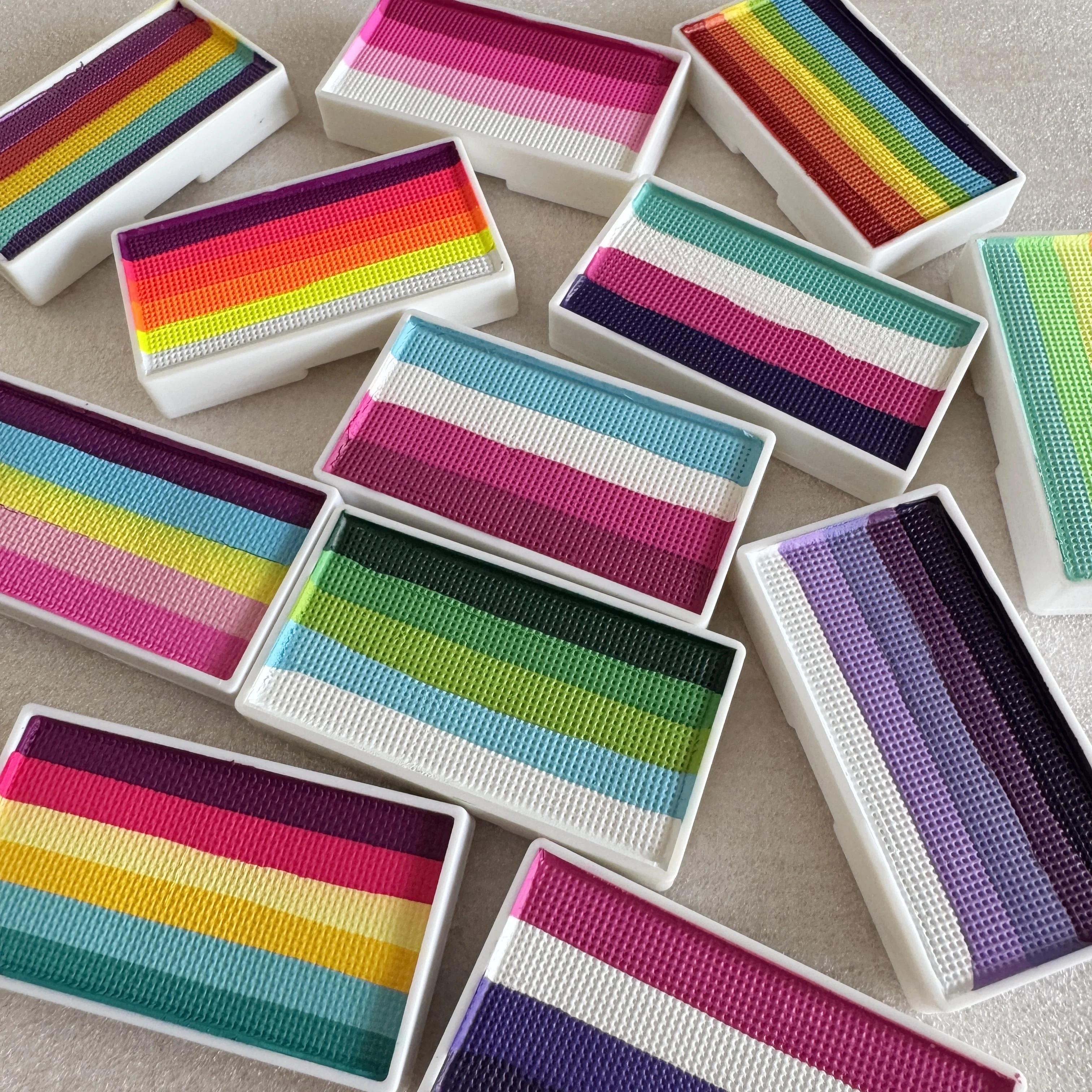 20g 물 활성화 분할 케이크 페이스 페인팅 레인보우 바디 페인트 어린이를위한 Audlts 축제 할로윈 휴일 메이크업