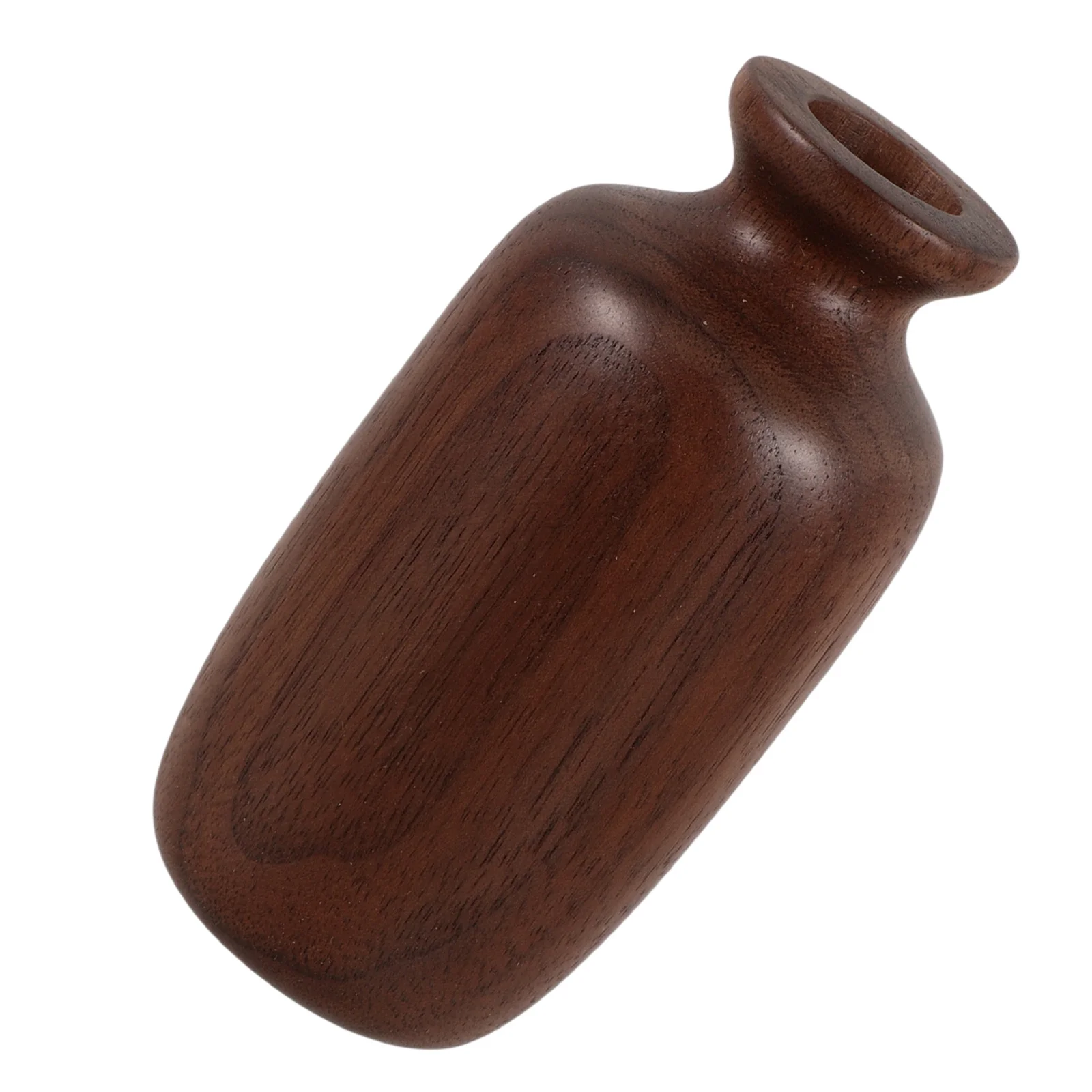 

Hydroponic Vase Wooden Flower Holder Natural Grain Finish Sturdy Base Tabletop Decor for Living Room Bedroom Desk Organizer