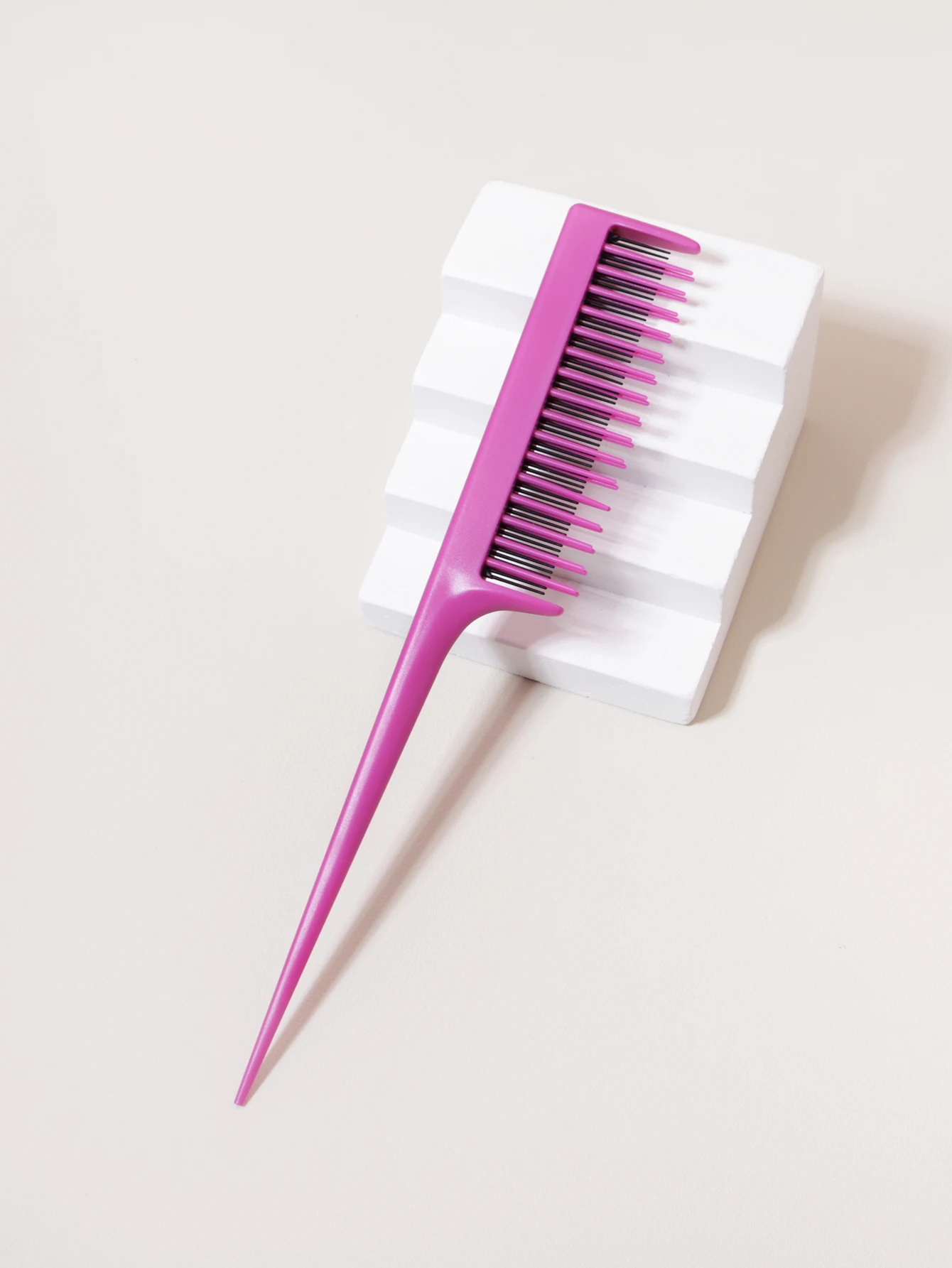 1PCS portable hair comb brush, 2 rows of tearing teeth comb, wrinkle removal brush, mouse tail hair comb