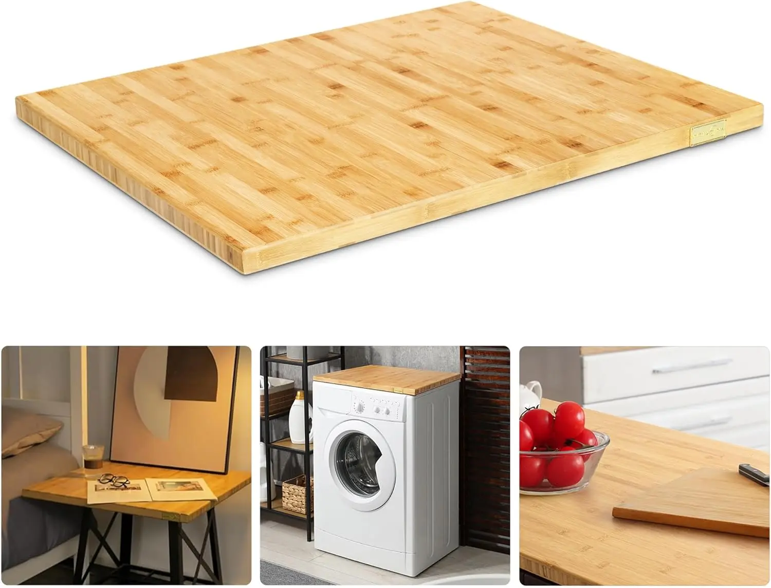 

30"x25" Butcher Block Countertop, DIY Bamboo Countertop, 1.2'' Thick Waterproof Table Top, Used as Cutting Board, Offic