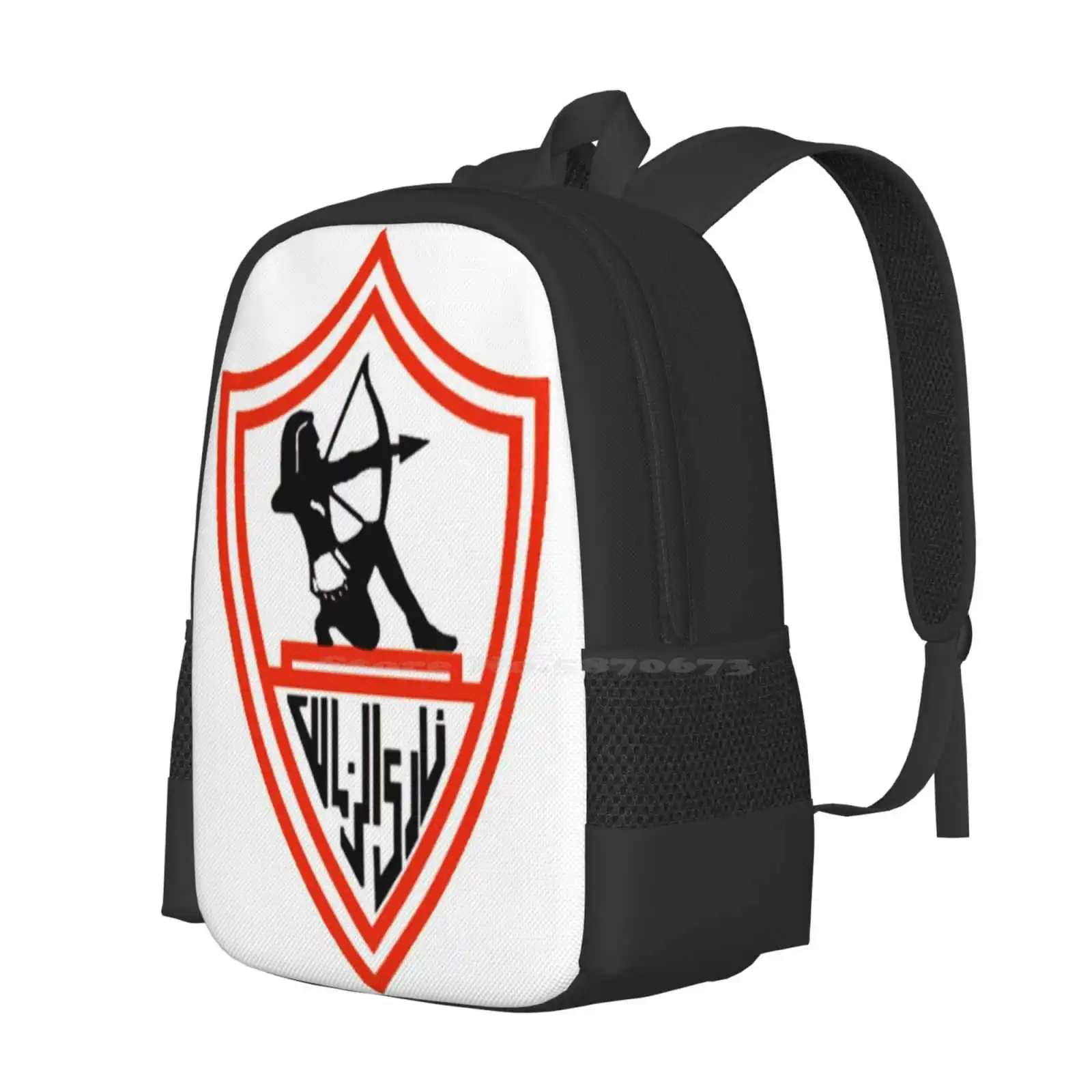 El Zamalek Fc Hot Sale Schoolbag Backpack Fashion Bags Cairo El Ahly African Cup Al Ahly Al Firaeina Al Gazira Al Qahira Black