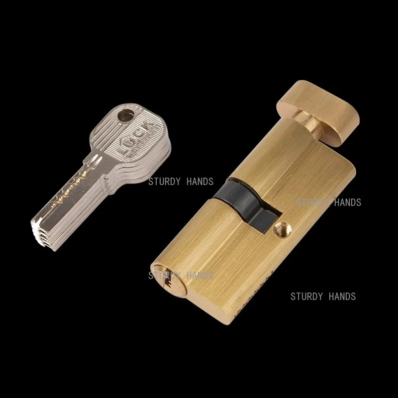 1 قطعة باب داخلي كامل النحاس 70 مللي متر قفل الأساسية المعايير الأوروبية الكبيرة القرع النحاس النقي غرفة مقبض الباب الخشبي قفل الأساسية #2