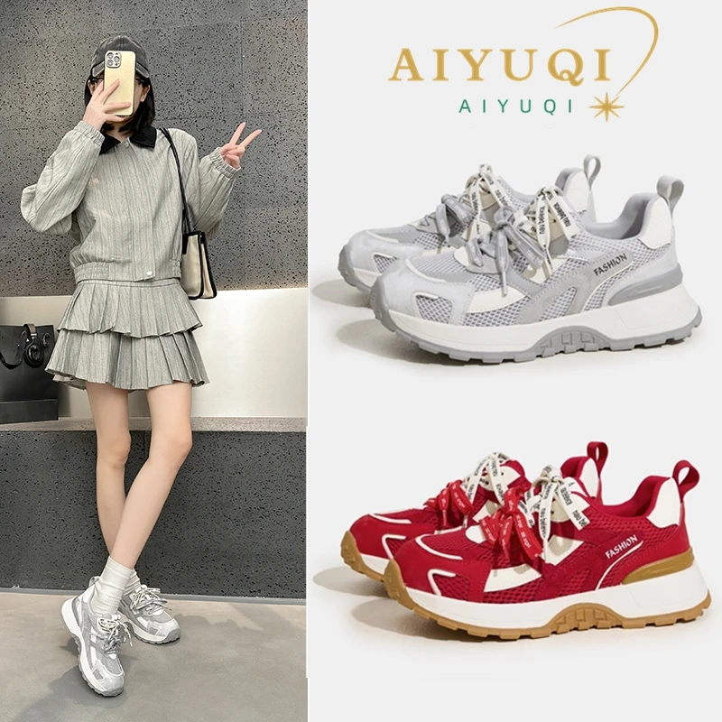 

AIYUQI 2026 Новые женские кроссовки для тренировок из канваса, нескользящие, удобные, на плоской подошве