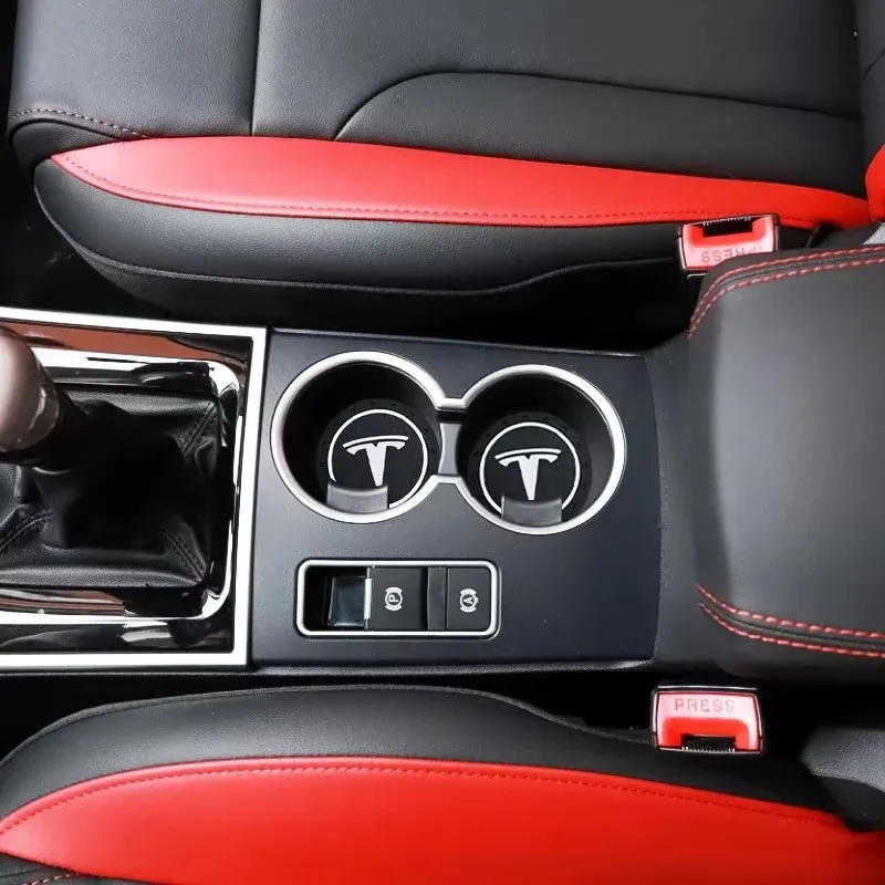 

Противоскользящие накладки для подстаканников автомобиля, аксессуары для Tesla Model 3 2016-2020, наклейки TM3 TMX TMS для центральной консоли