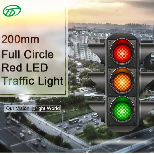 Led Traffic Signal Light 15Years High quality factory Wholesale Price driveway dock 200mm Red Yellow Green Full Ball