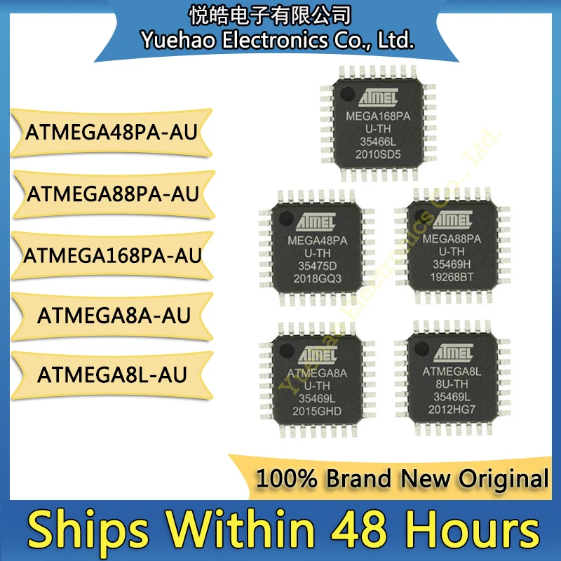 ATMEGA48PA-AU ATMEGA88PA-AU ATMEGA168PA-AU ATMEGA8A-AU ATMEGA8L-AU ATMEGA New Original IC MCU TQFP-32 Chipset