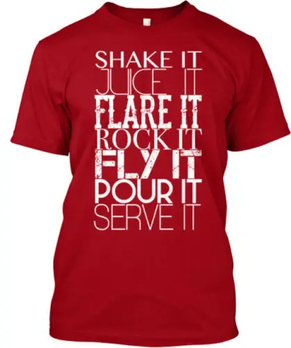 Serving A Drink T-Shirt Made in the USA Size S to 5XL