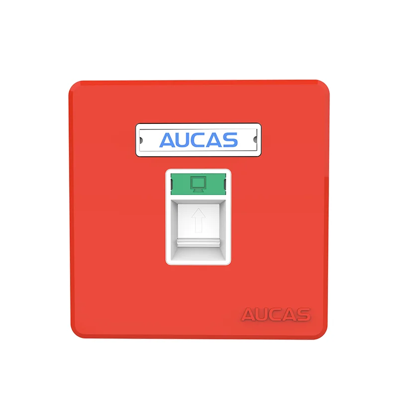 Aucas Wall Mount Faceplate RJ45 Anti-dust 1 2 4 Ports  Face Plate For Network Cable Keystone Jack And Modular Plug Connection