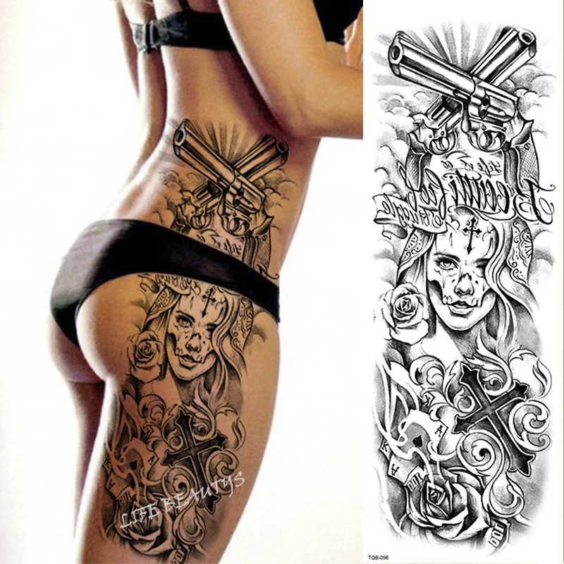 Large Arm Tattoo Waterproof Temporary Tattoo Stickers Art Full Temporary TattooS Fake Tattoo for Woman & Man