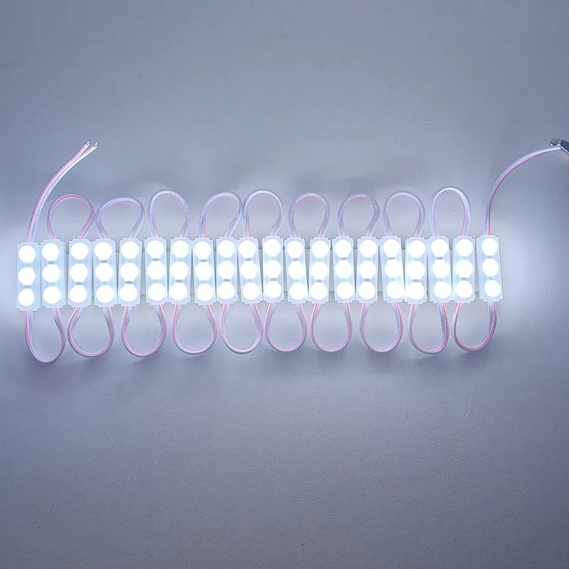 100 pçs/lote 3LED Injeção com Lente 2835 Módulo LED À Prova D' Água LED Back Light Backlight para Sinal Canal Carta DC12V 1.2W IP67