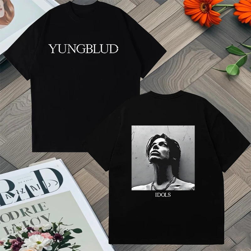 

Fashion Yungblud Idios Graphic Double Sided Printed short sleeve t-shirt 100% Cotton Men Women Summer Oversized Unisex Tee shirt