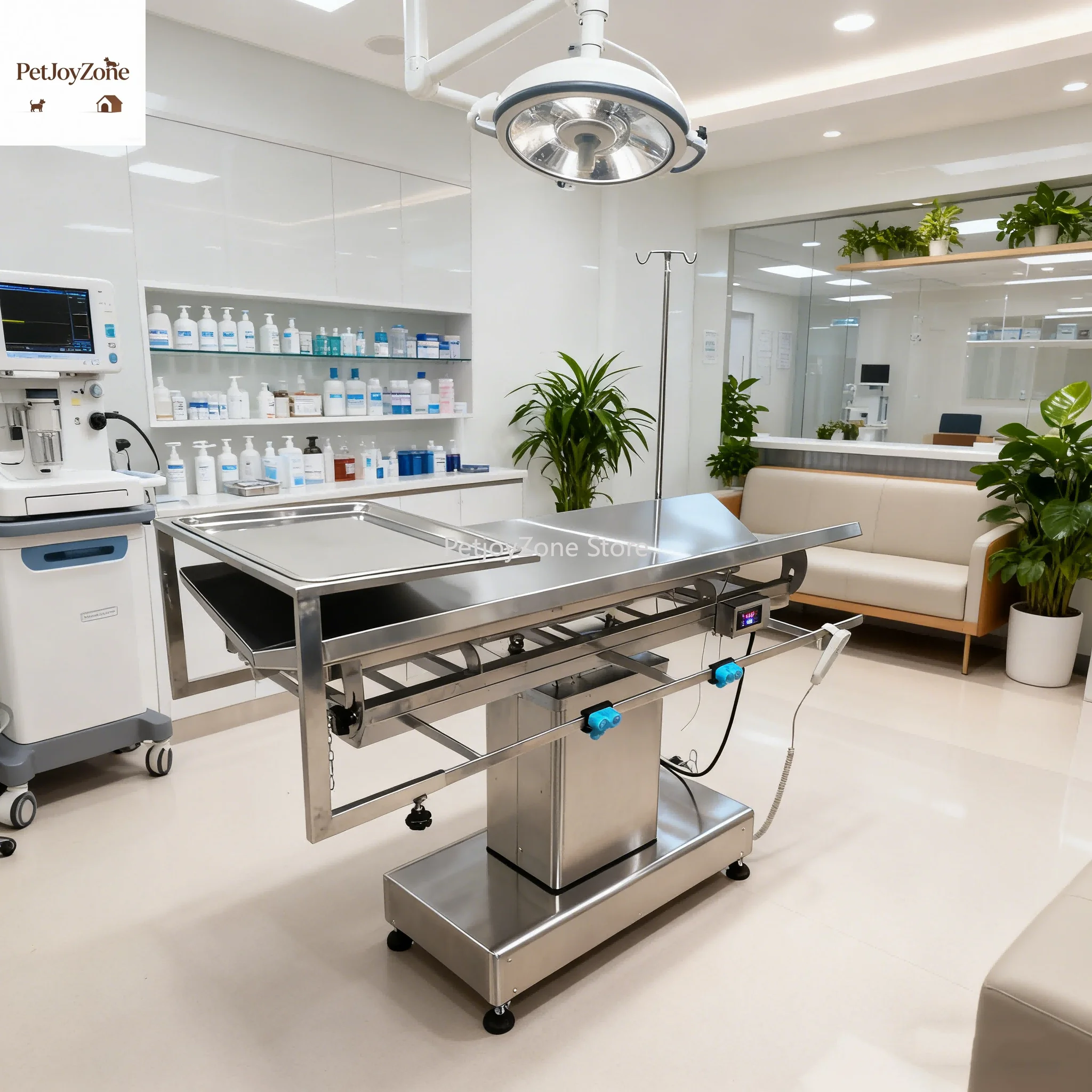 Electric Lift Veterinary Examination Table Stainless Steel V Shape Surgical Table For Animal Clinic Equipment