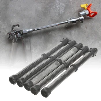 5 قطعة فلتر رذاذ بدون هواء 60/100 شبكة للمقاول II وFTx II 390 395 490 495 بخاخ بدون هواء مرشح ناعم