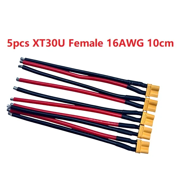 XT30U XT30 Stecker und Buchse mit 100 mm 16 AWG Drahtkabel für QuadcopterRC Starrflügel-Lipo-Akku FPV-Drohnenladegerät