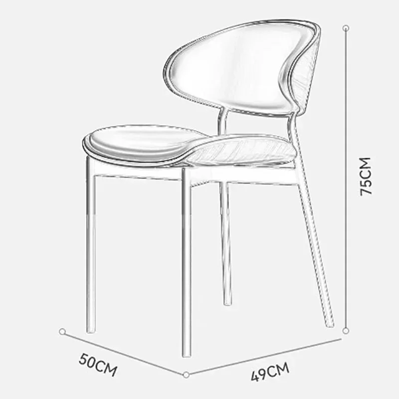 Furniture Cafe Dining Modern Chaise Salle Kitchen #L Northern Europe Dresser Chair Living Room Chairs Hotel A Manger Relaxing