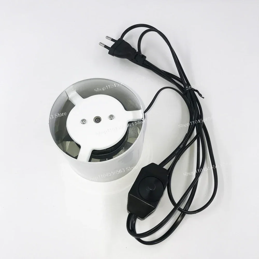 Mini ventola di scarico per condotto metallico da 220 V 110 V da 4 pollici per la ventilazione dell'aria della toilette del bagno con cavo di alimentazione