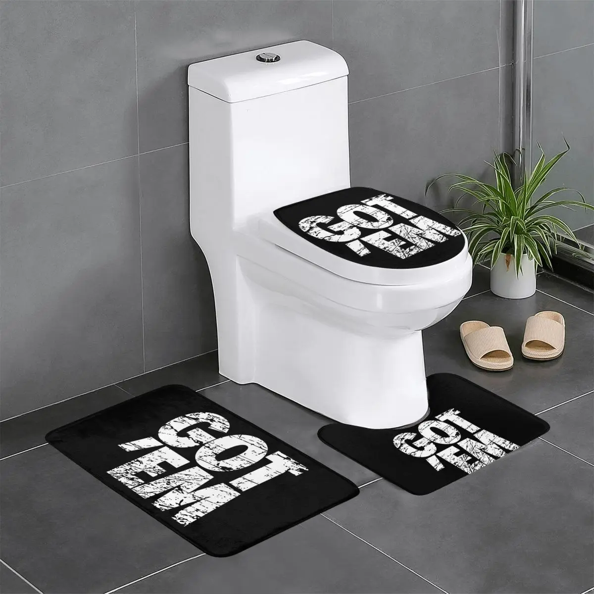 حصلت على Hypebeast Sneakerhead تصميم 3 قطعة حمام حصيرة الحمام مجموعة غطاء المرحاض غطاء ديكور المنزل عدم الانزلاق السجاد سجادة أرضية #1