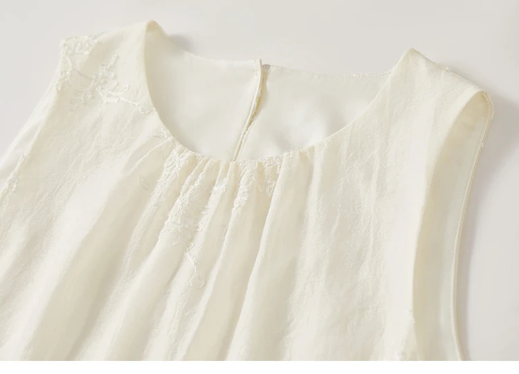 SENTUBILA Damen Sommerkleid 2026 Elegantes Damen-Sommerkleid mit Stickerei Ärmellos Urlaubskleid Langes Kleid für Frauen 151L58207 – Detail 29