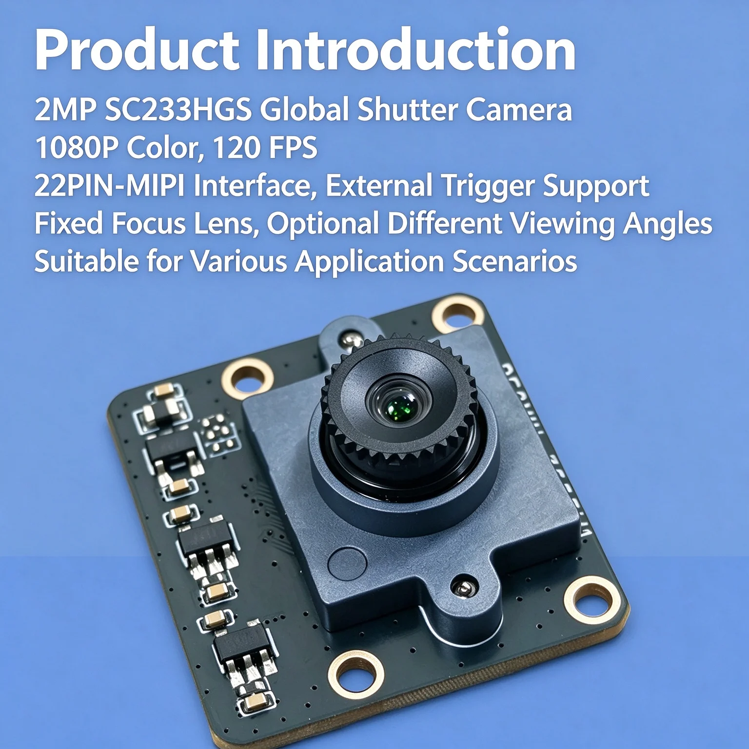 SC233HGS Global Shutter MIPI Camera Module 1080P 120FPS High Frame 22PIN 4L 2.3MP